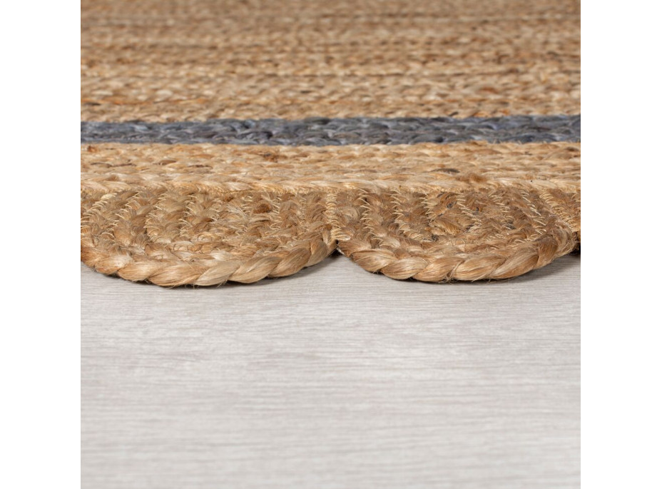 Kusový koberec Grace Jute Natural/Grey kruh