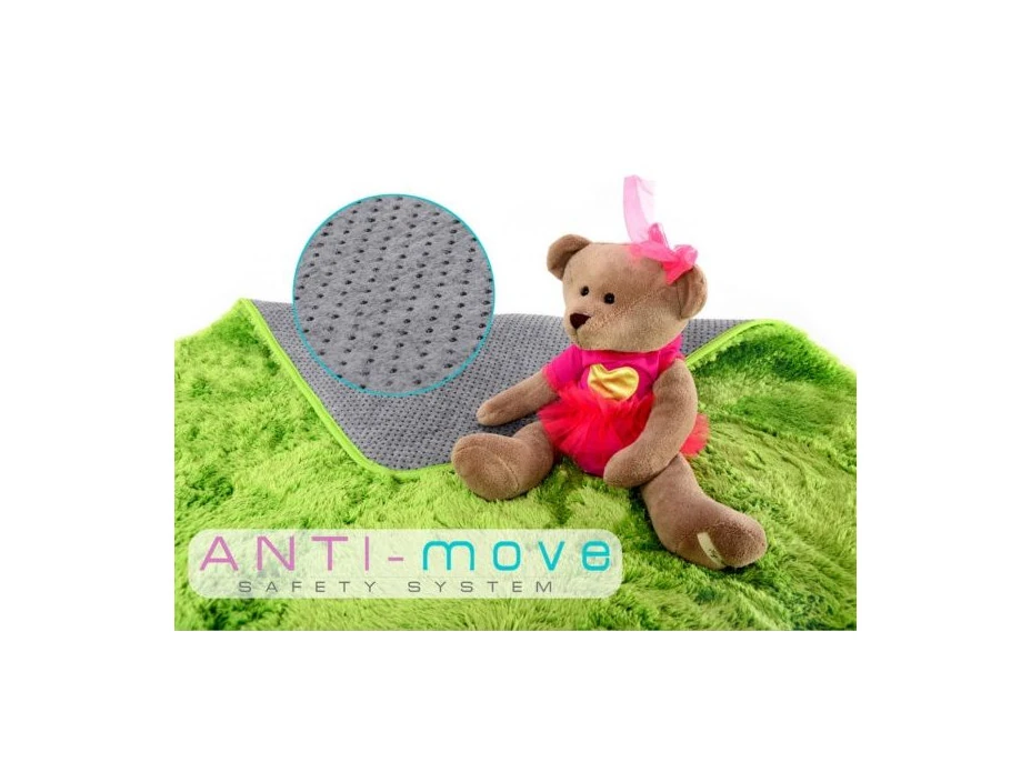 Plyšový dětský koberec TMAVĚ-RŮŽOVÝ