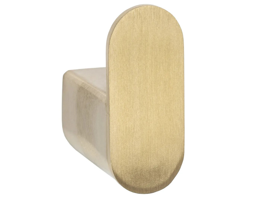 Koupelnový věšák na ručníky MASSE - kovový háček - zlatý kartáčovaný