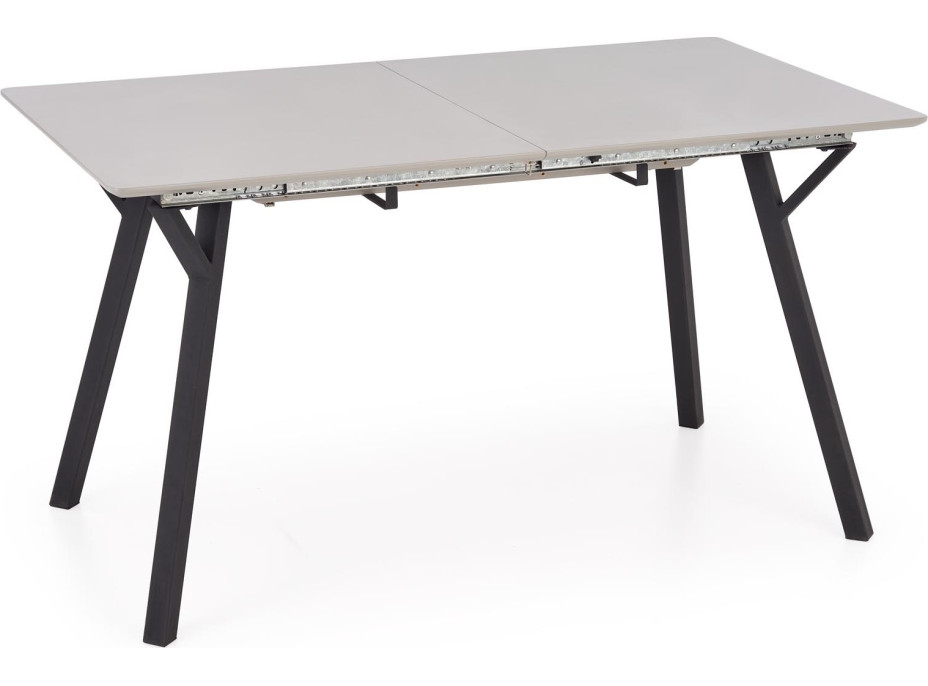 Jídelní stůl DARREN 2 140(180)x80x74 cm rozkládací - světle šedý/černý