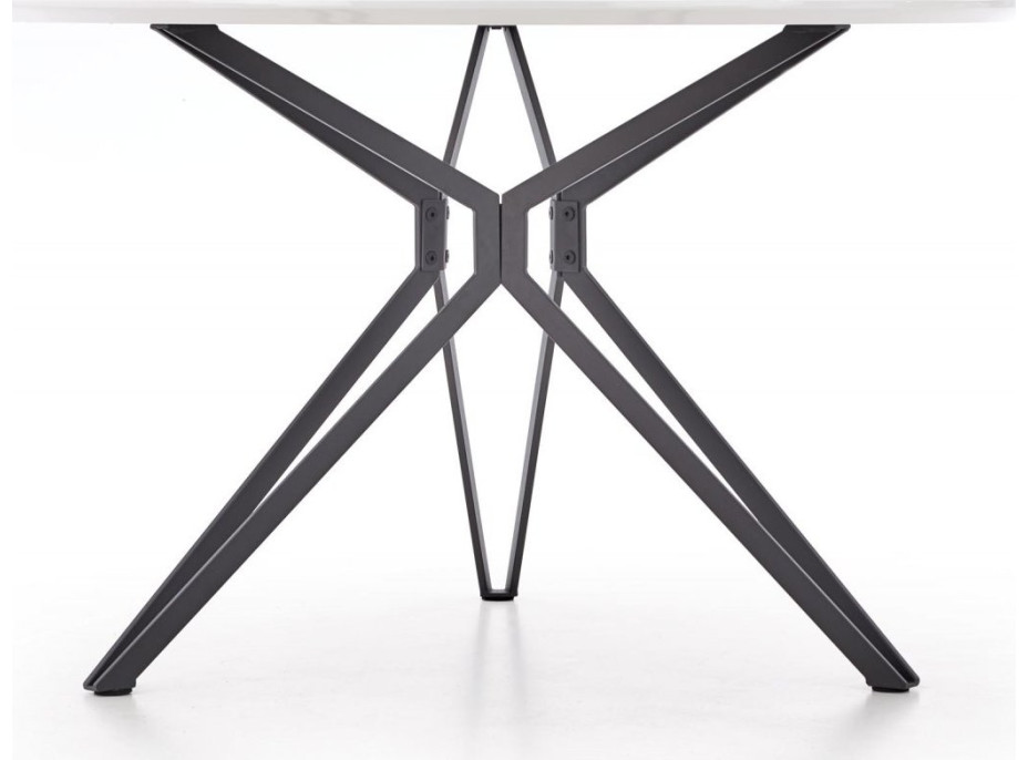 Jídelní stůl PIXIE - 120x76 cm - bílý/černý