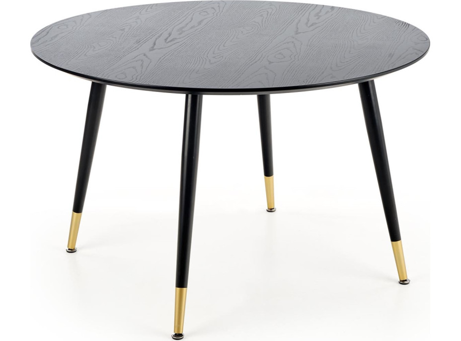 Jídelní stůl ANDREW - 120x75 cm - černý/zlatý