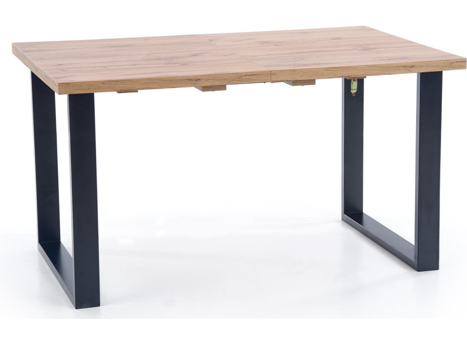 Jídelní stůl NOVE - 160(210)x90x74 cm - rozkládací - dub wotan/černý