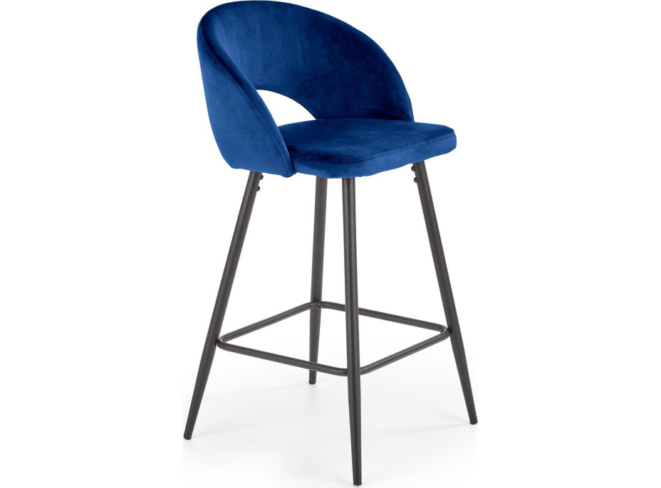 Barová židle ELISA - tmavě modrá