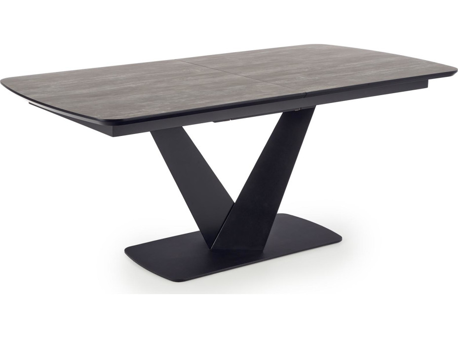 Jídelní stůl ALESSANDRO - 180(230)x95x76 cm - rozkládací - tmavě šedý/černý