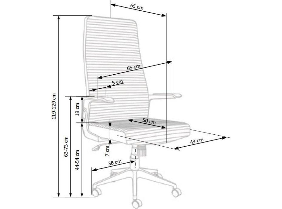 Kancelářská židle DEBORA - šedá/tmavě šedá