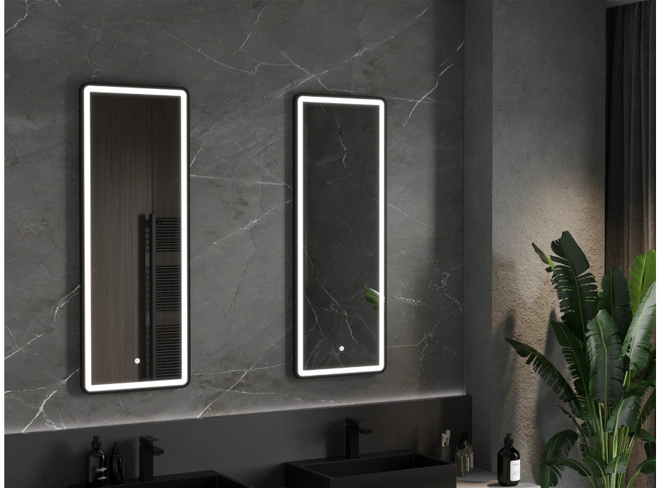 Obdélníkové zrcadlo MEXEN CORO 45x120 cm - s LED podsvícením a vyhříváním, 9817-045-120-611-70