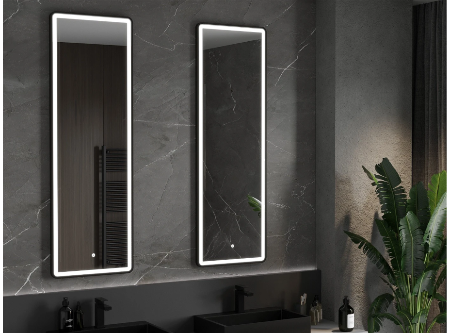 Obdélníkové zrcadlo MEXEN CORO 50x150 cm - s LED podsvícením a vyhříváním, 9817-050-150-611-70