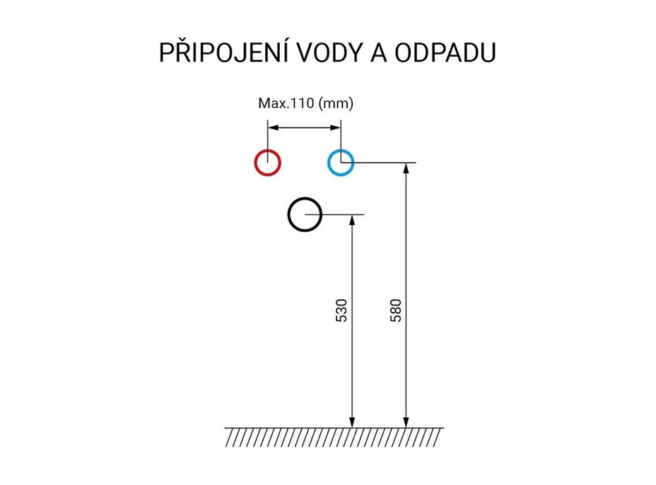 Koupelnová závěsná skříňka pod umyvadlo MAILO - 101 cm