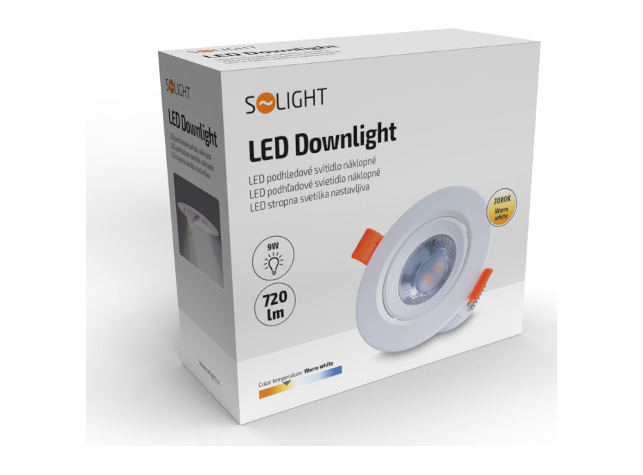 LED podhledové světlo bodové, 5W, 400lm, 3000K, kulaté, bílé