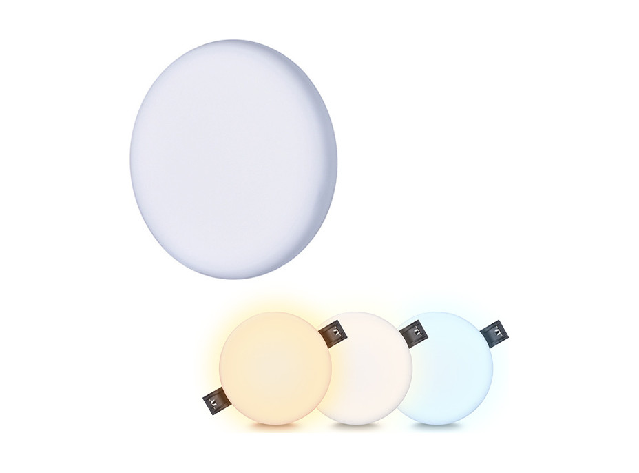 LED podhledové svítidlo CCT, IP44, 8W, 720lm, 3000K, 4000K, 6000K, kulatý