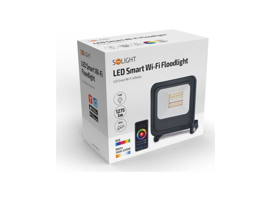 LED reflektor smart WIFI, 14W, 1275lm, RGB, IP65