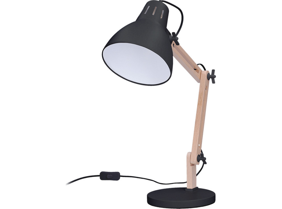 Stolní lampa Falun, E27, černá