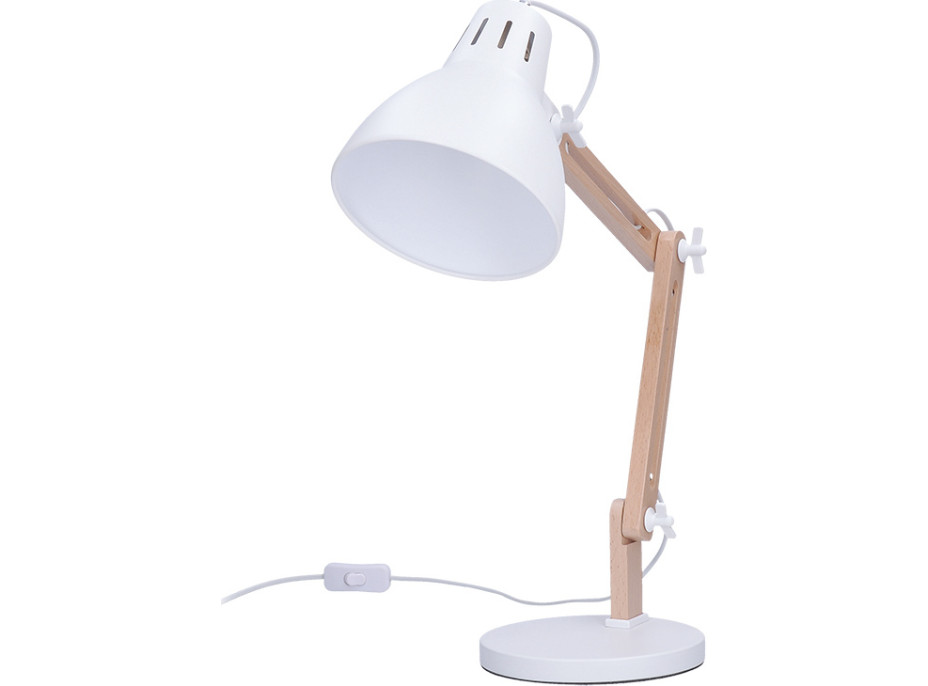 Stolní lampa Falun, E27, bílá