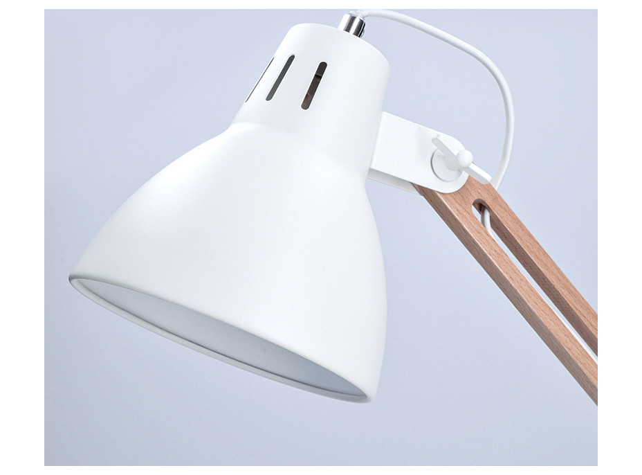 Stolní lampa Falun, E27, bílá