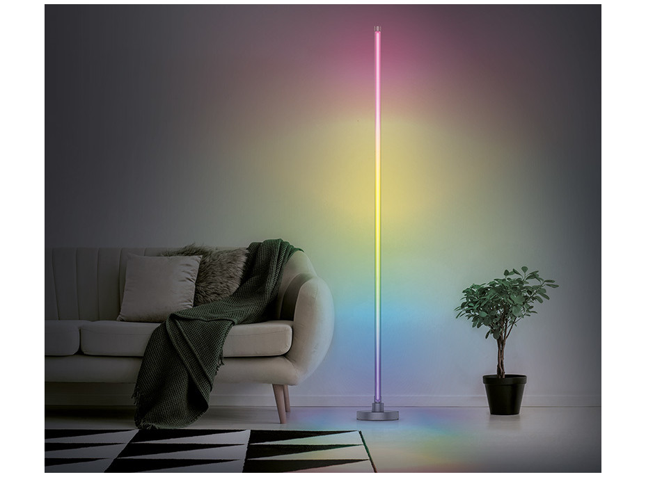 LED smart stojací lampa Rainbow, wifi, RGB, CCT, 140cm