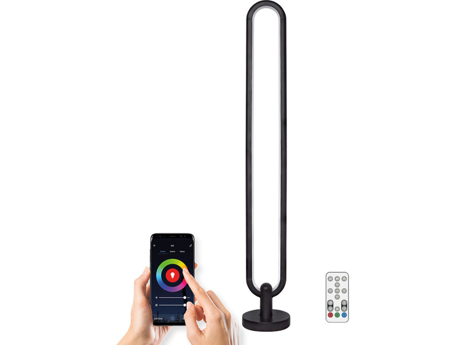 LED smart stojací lampa Rainbow, oválná, wifi, RGB, CCT, 105cm