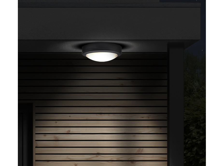 LED venkovní osvětlení Siena, šedé, 13W, 910lm, 4000K, IP54, 17cm