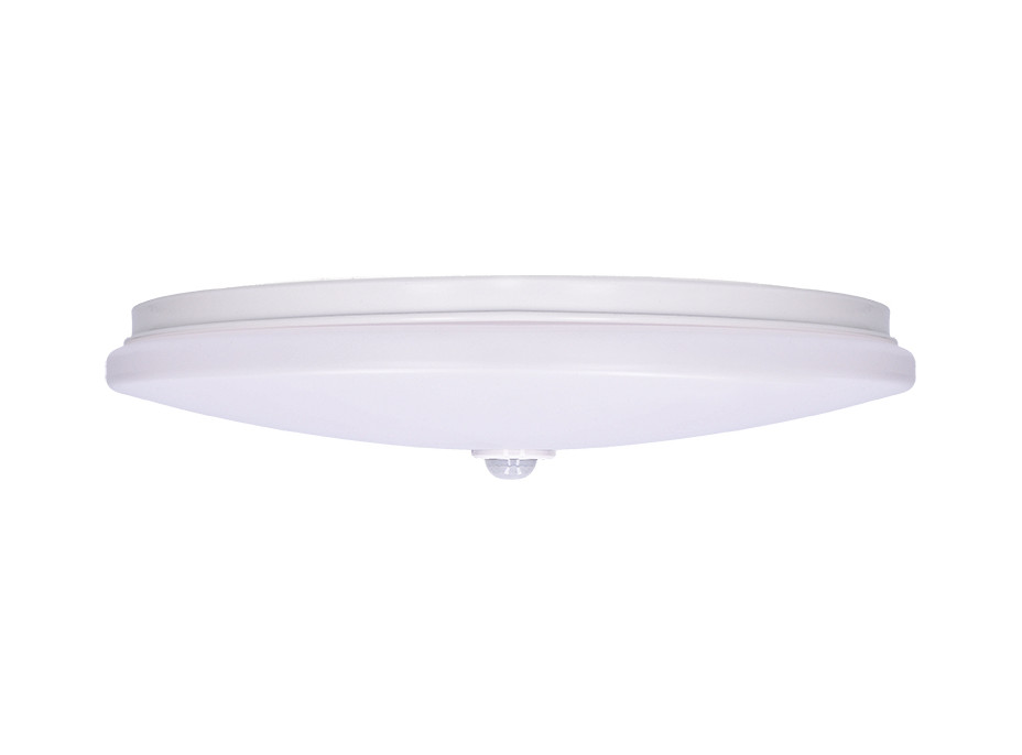 LED stropní světlo PLAIN s PIR sensorem, 18W, 1260lm, 3000K, kulaté, 33cm