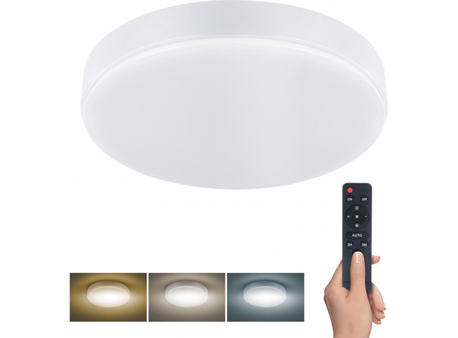 LED osvětlení s dálkový ovladačem, 50W, 3000lm, 40cm, změna chromatičnosti, stmívatelné, bílá