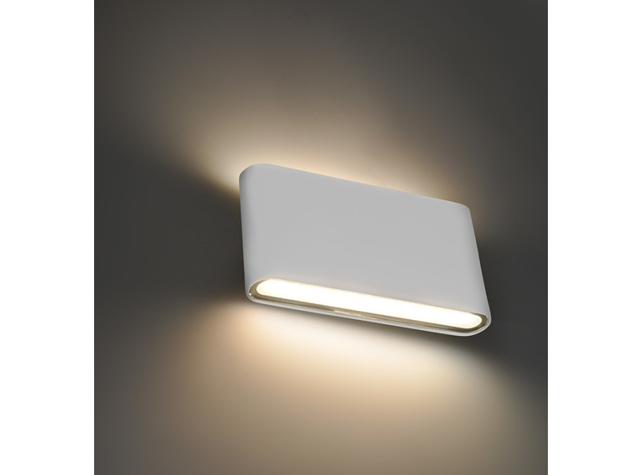 LED venkovní nástěnné osvětlení Modena, 12W, 680lm, 120°, bílá