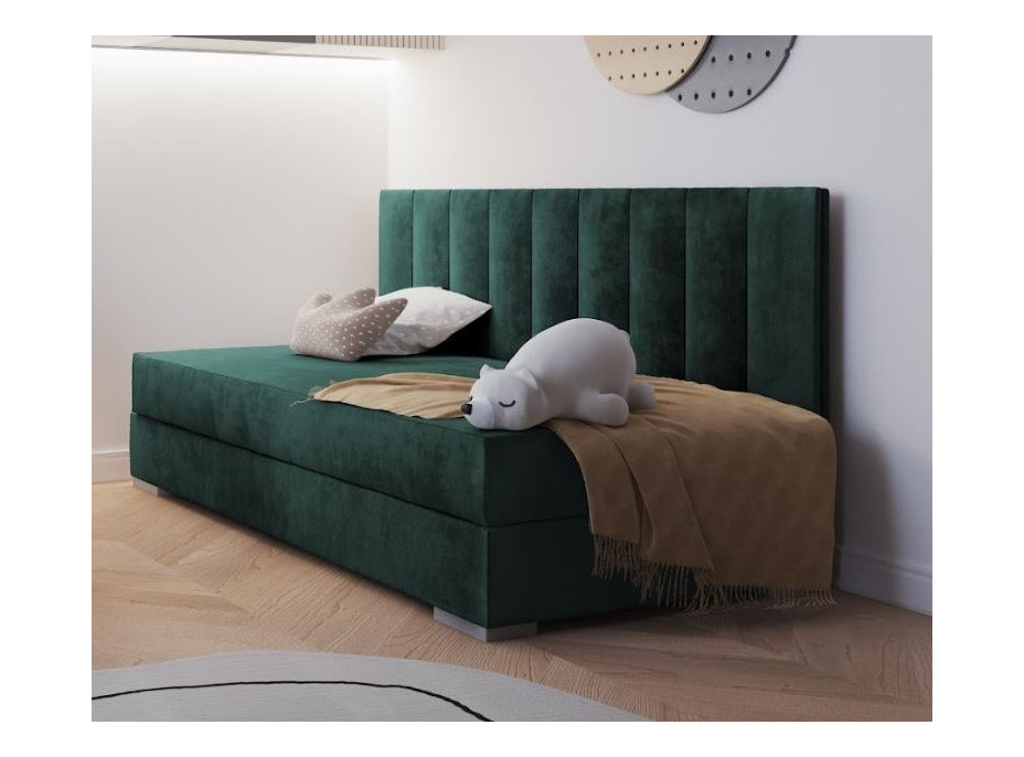Čalouněná postel COIMBRA II - 200x90 cm - zelená