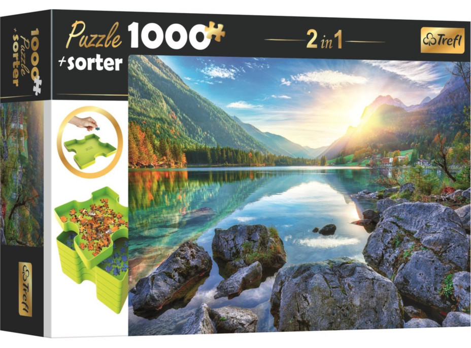 TREFL Puzzle s třídičem 2v1 Jezero Hintersee, Německo 1000 dílků