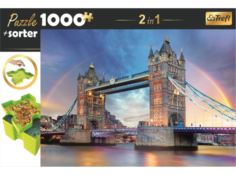 TREFL Puzzle s třídičem 2v1 Tower Bridge, Londýn 1000 dílků
