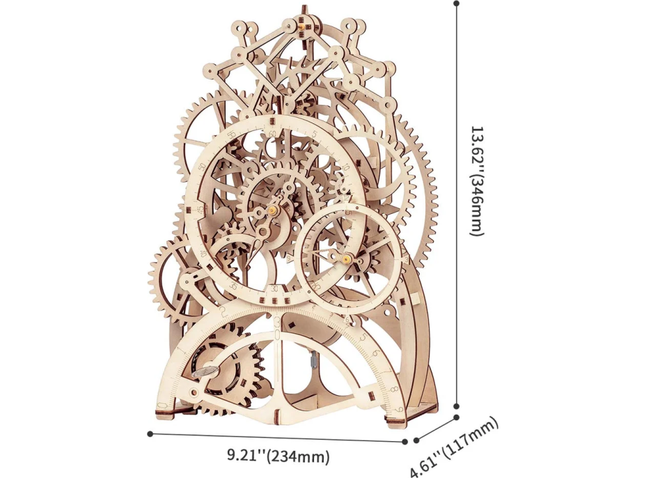 ROBOTIME Rokr 3D dřevěné puzzle Kyvadlové hodiny 166 dílků