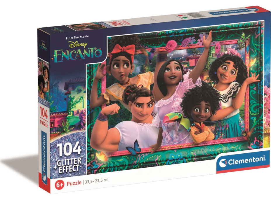 CLEMENTONI Třpytivé puzzle Disney: Encanto 104 dílků