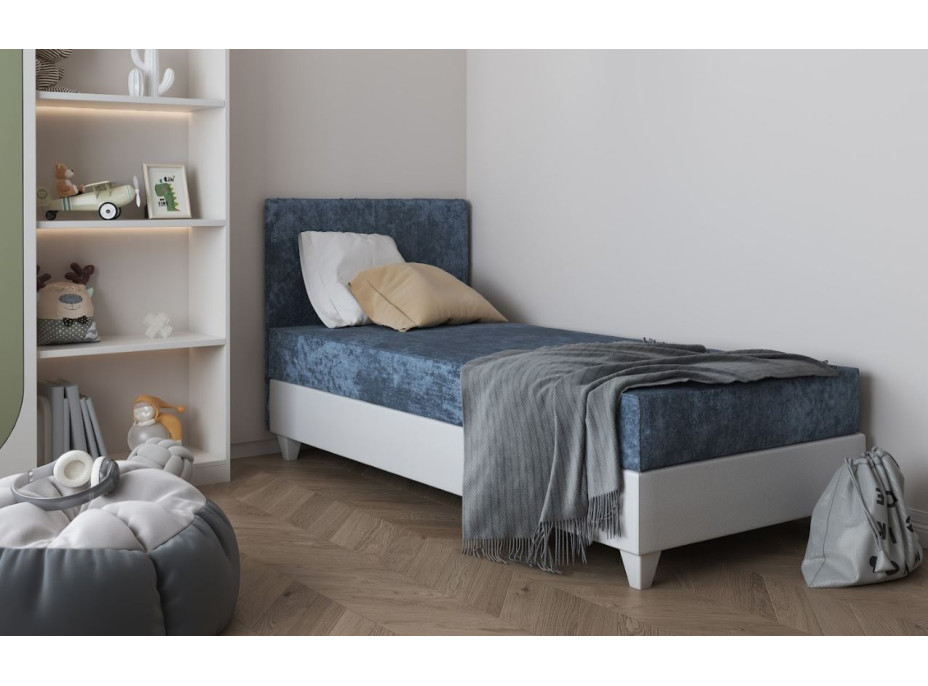 Čalouněná postel LAGOS I - 200x90 cm - modrá