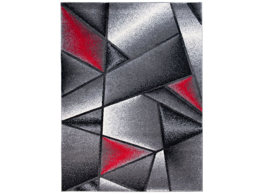 Moderní kusový koberec MATRA červeno-šedý J374C