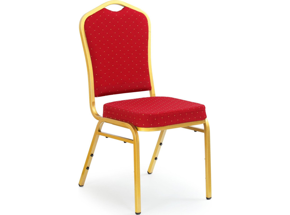 Banketová židle PRAG - červená/zlatá