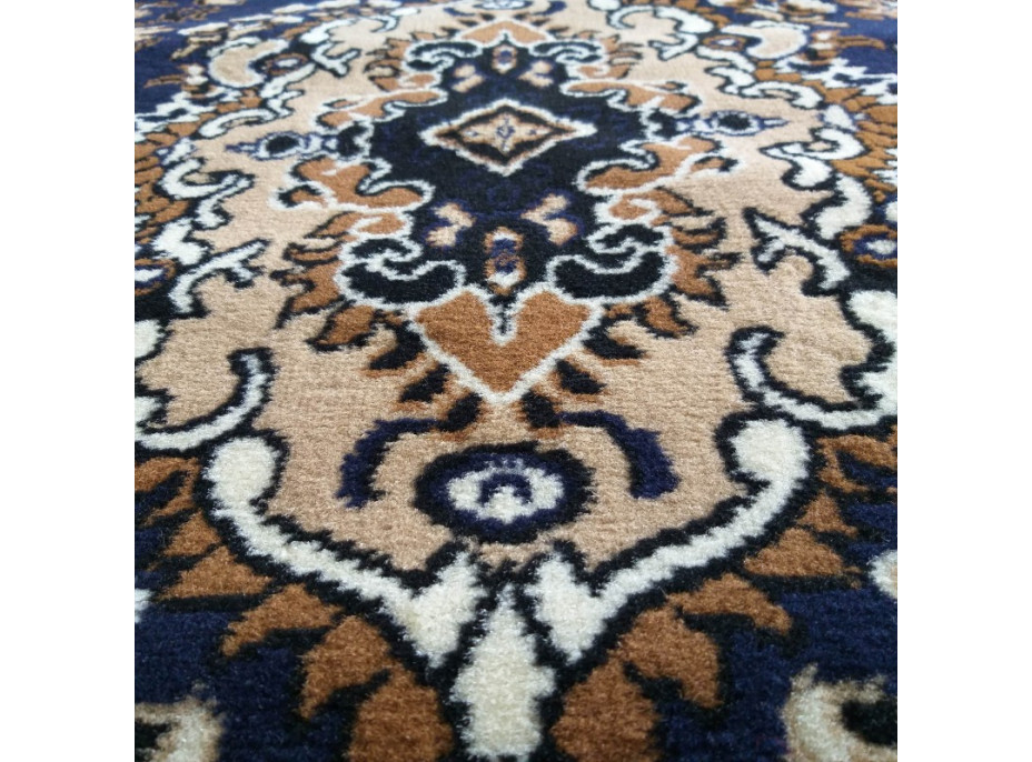 Kusový koberec ALPHA Dubai - hnědý/tmavě modrý