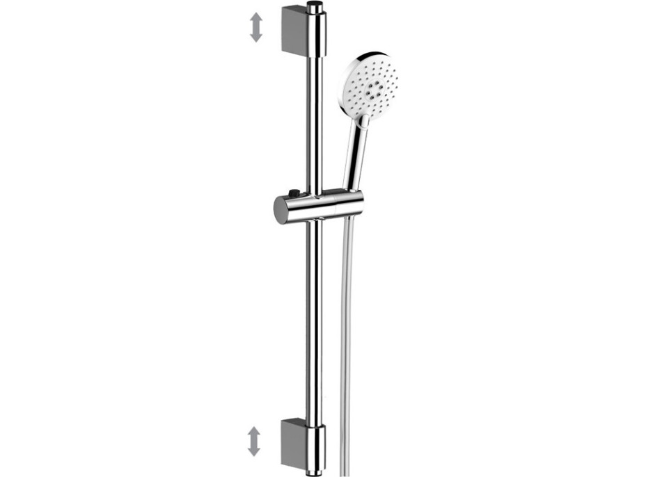 Sprchová tyč s ruční sprchou - 70 cm - chromovaná