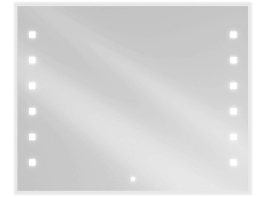 Obdélníkové zrcadlo MEXEN NER 100x80 cm - s LED podsvícením a vyhříváním, 9809-100-080-611-00