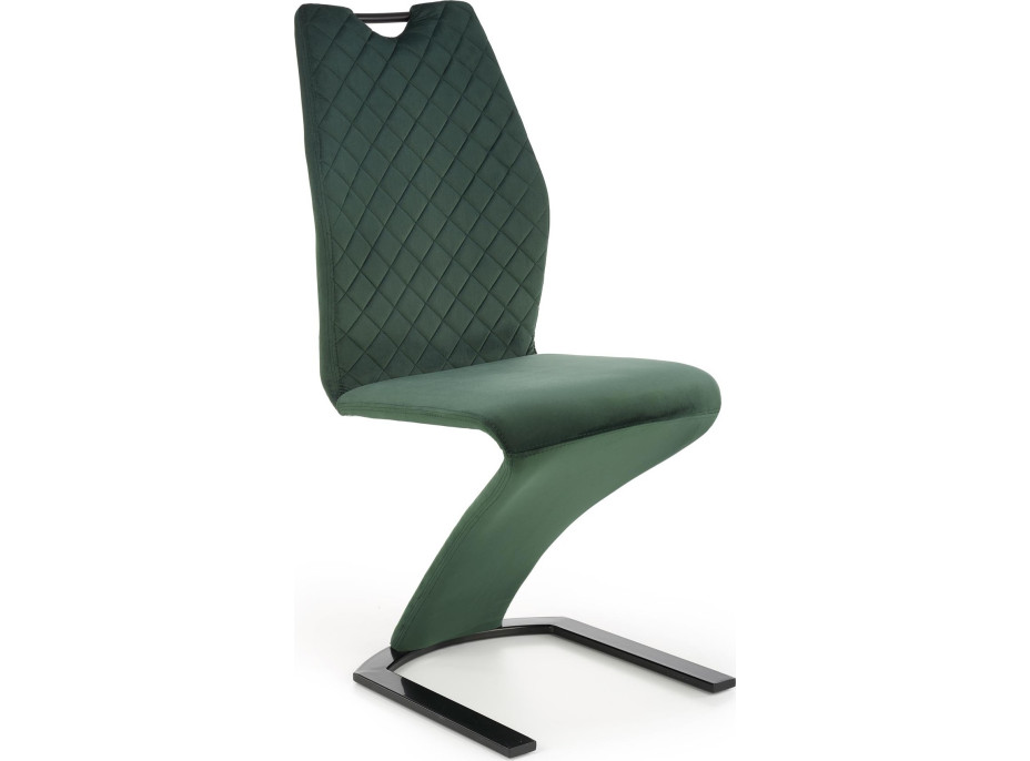 Designová židle NOLA - tmavě zelená
