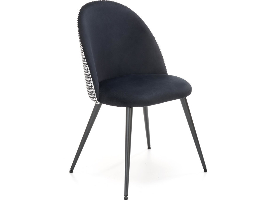 Jídelní židle MORRO - černá/pepito