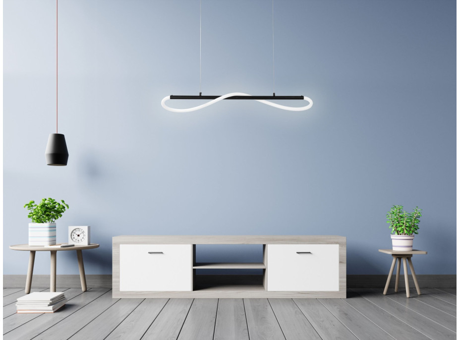 Stropní LED svítidlo CURVE - 60W - černé