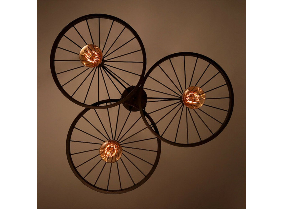Stropní svítidlo LOFT WHEEL 3 - černé