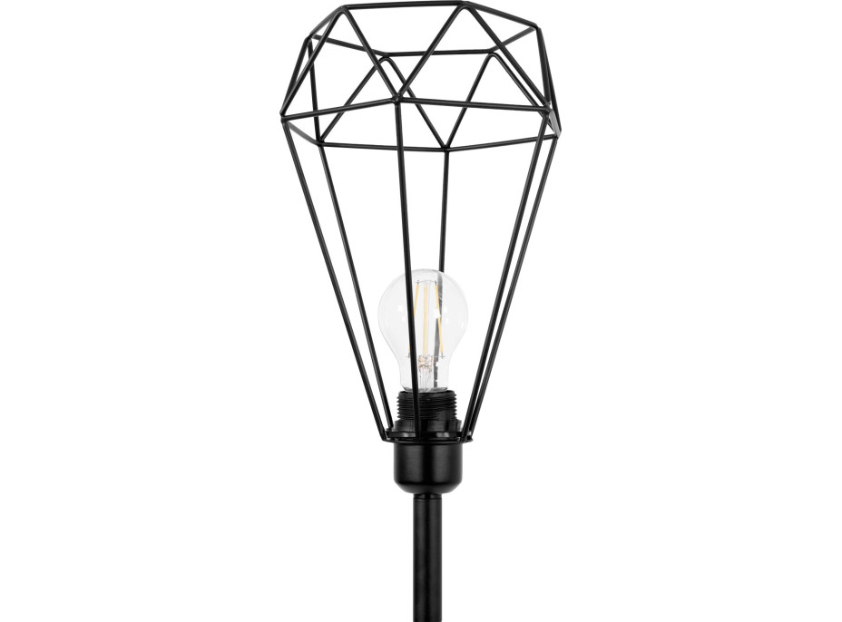 Stojací lampa DIAMOND - rovná - černá