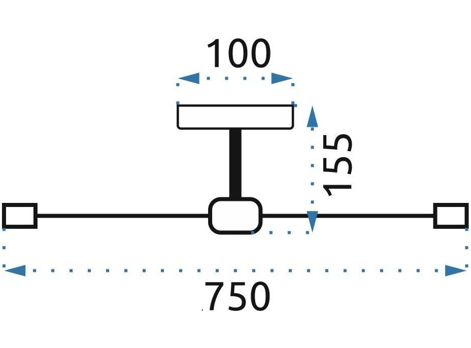 Stropní svítidlo AGARO straight - 10x E27 - zlaté/černé