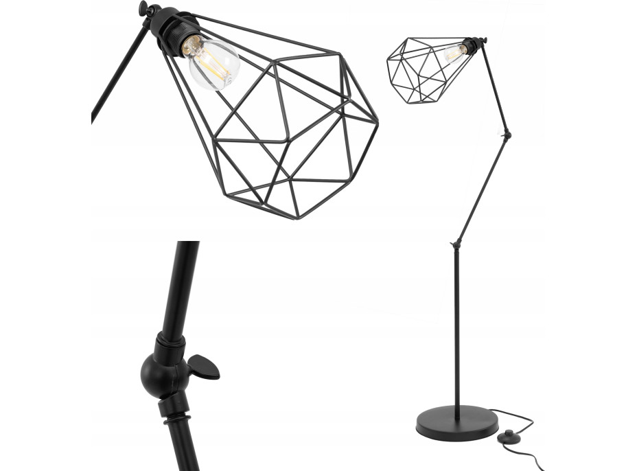 Stojací lampa DIAMOND - černá