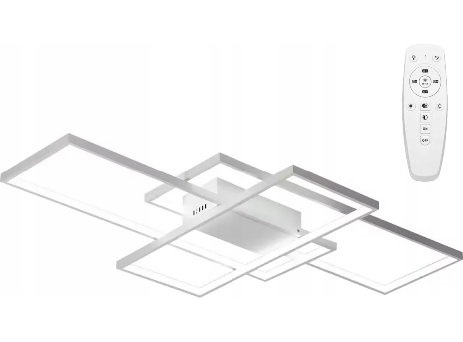 Stropní LED svítidlo LABYRINTH 100W - bílé + ovladač