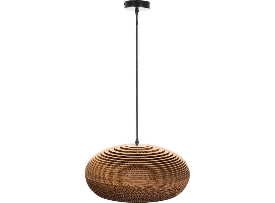 Stropní svítidlo BOHO cardboard - kartonové/černé