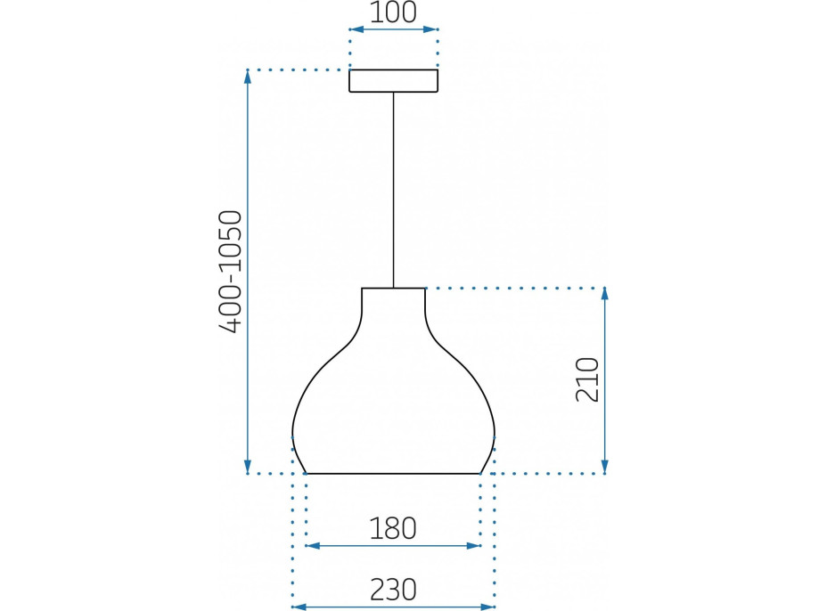 Stropní svítidlo BOHO small bulb - bambusové/černé