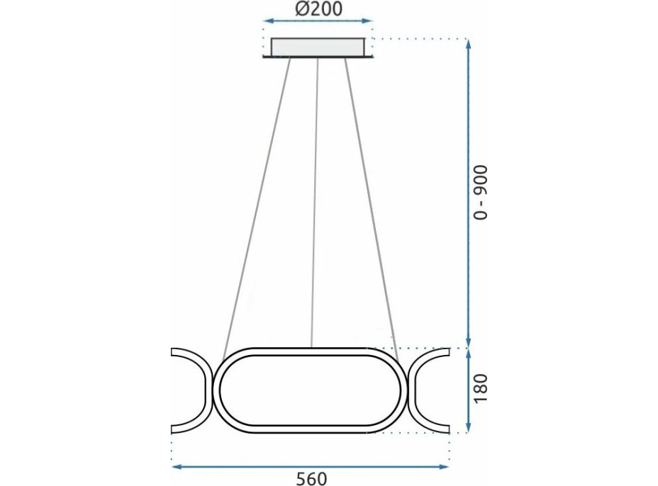 Stropní LED svítidlo MAROKO 90W - zlaté + ovladač