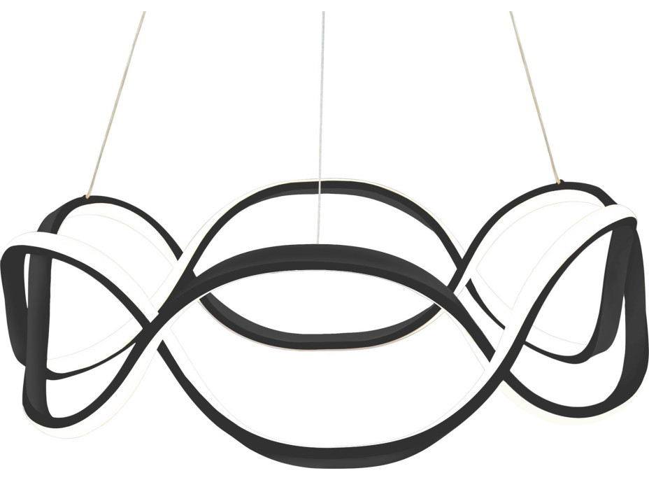 Stropní LED svítidlo PULSE 120W - černé + ovladač