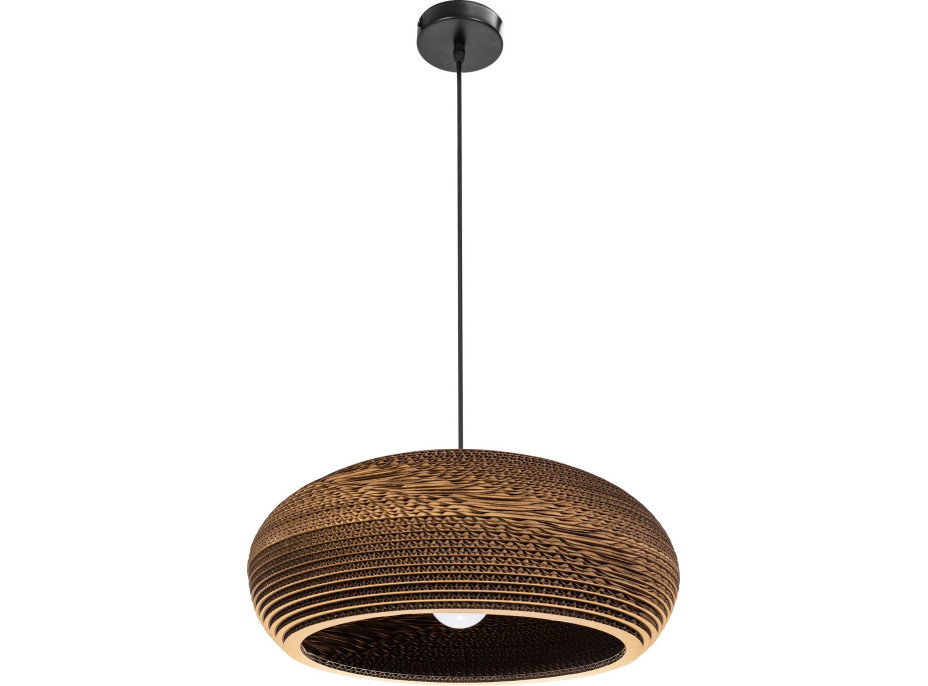 Stropní svítidlo BOHO cardboard - kartonové/černé