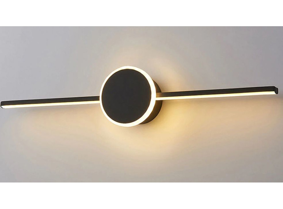 Nástěnné LED svítidlo nad zrcadlo PROPELLER - 61 cm - 7W - černé